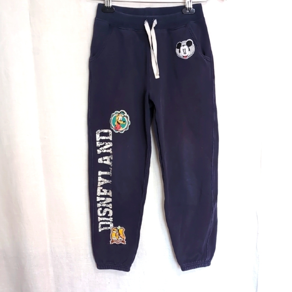 Disney Parks Navy Disneyland Jogger Sweatpants Size Youth Large